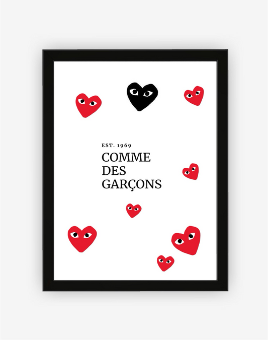 Comme des Garcons Herzen Poster